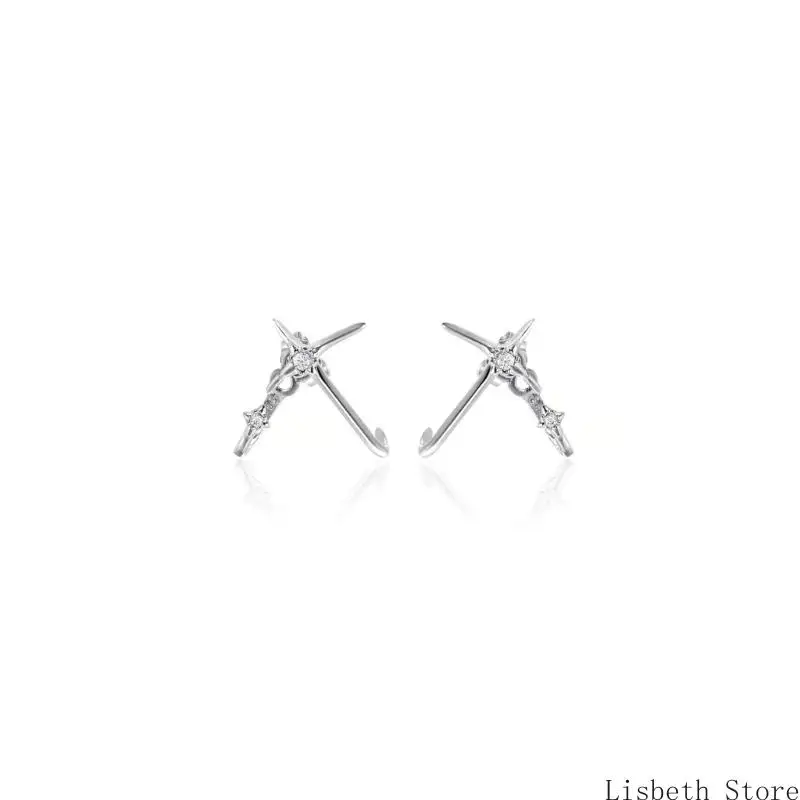 124a-modern-geometric-star-studs-Четыре-заостренных-звездных-украшения-унисекс