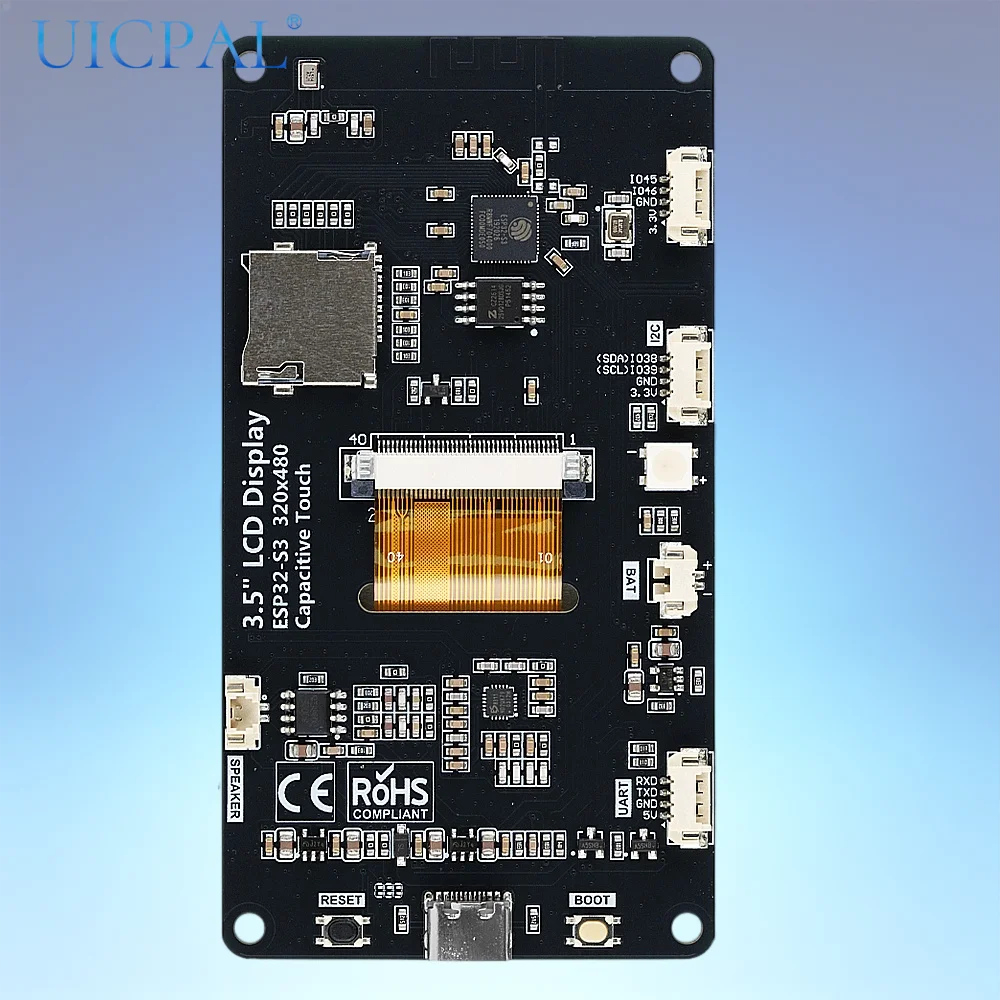 ESP32-S3 3.5 Inch IPS TFT Capacitive Touch Screen Development Board 320*480 WiFi BLE LVGL HMI GUI Type-C With Speaker Microphone