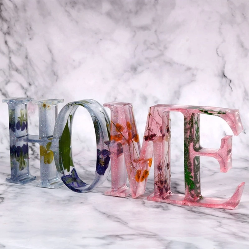 Love Home Silicone Resin Mold Letters Epoxy Resin Mold for Desk/Table/Room Decor