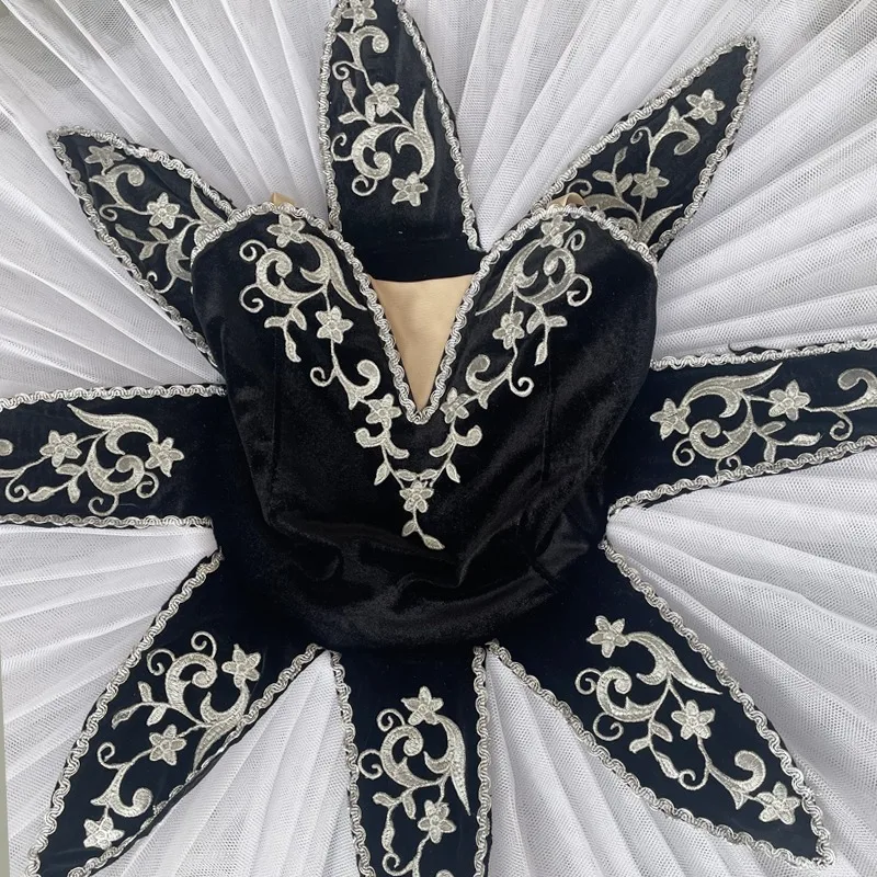 ชุดแสดงบัลเล่ต์สำหรับนักเต้นหงส์ตัวน้อย - ชุดเดรสผ้าชีฟองพองฟูสีฟ้าอ่อนสำหรับการแสดง