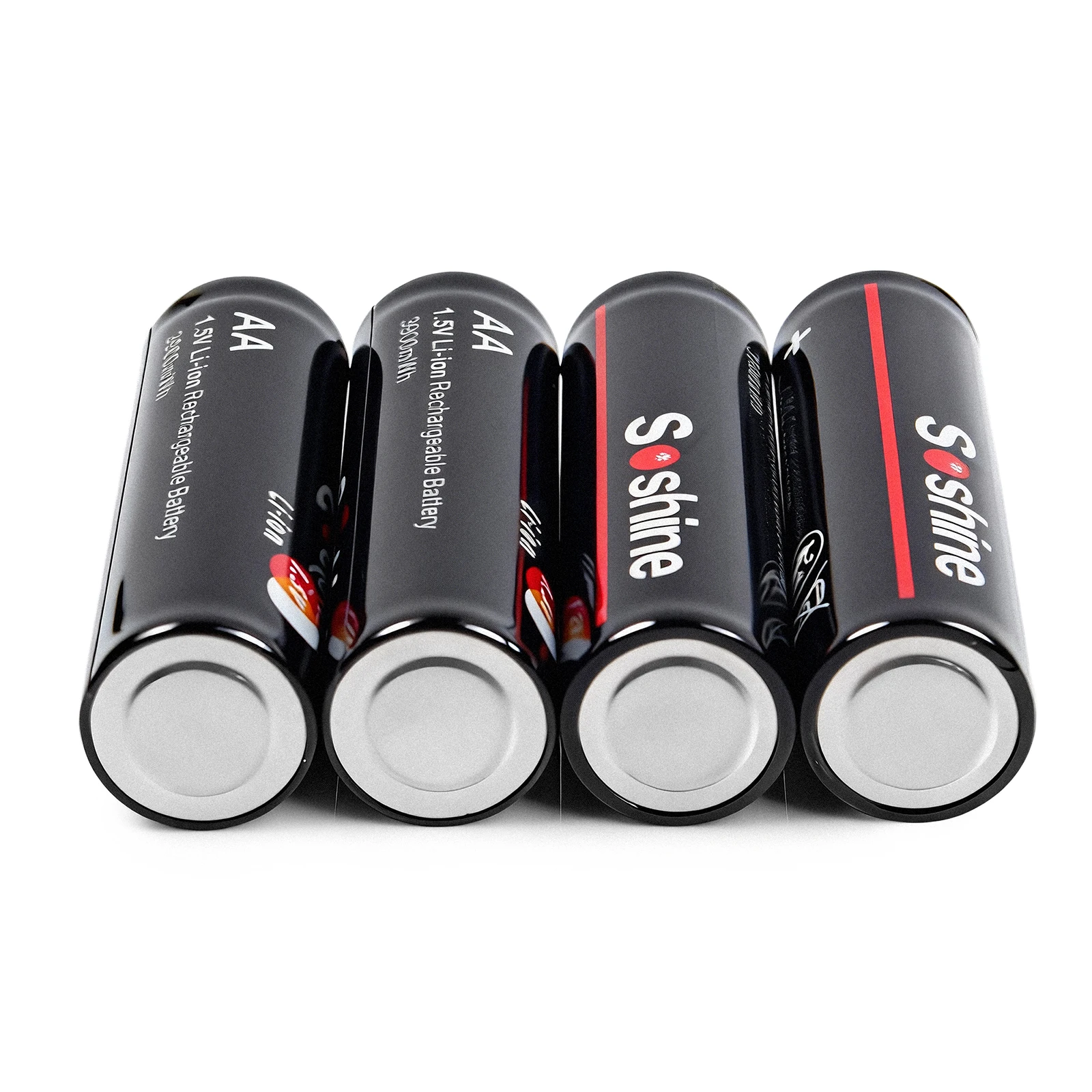 Soshine AA 1.5V Li-ion Rechargeable Battery 3900mwh 1.5v Aa Lithium Batteries for Clocks Smoke Detector with AA AAA Smart Charge