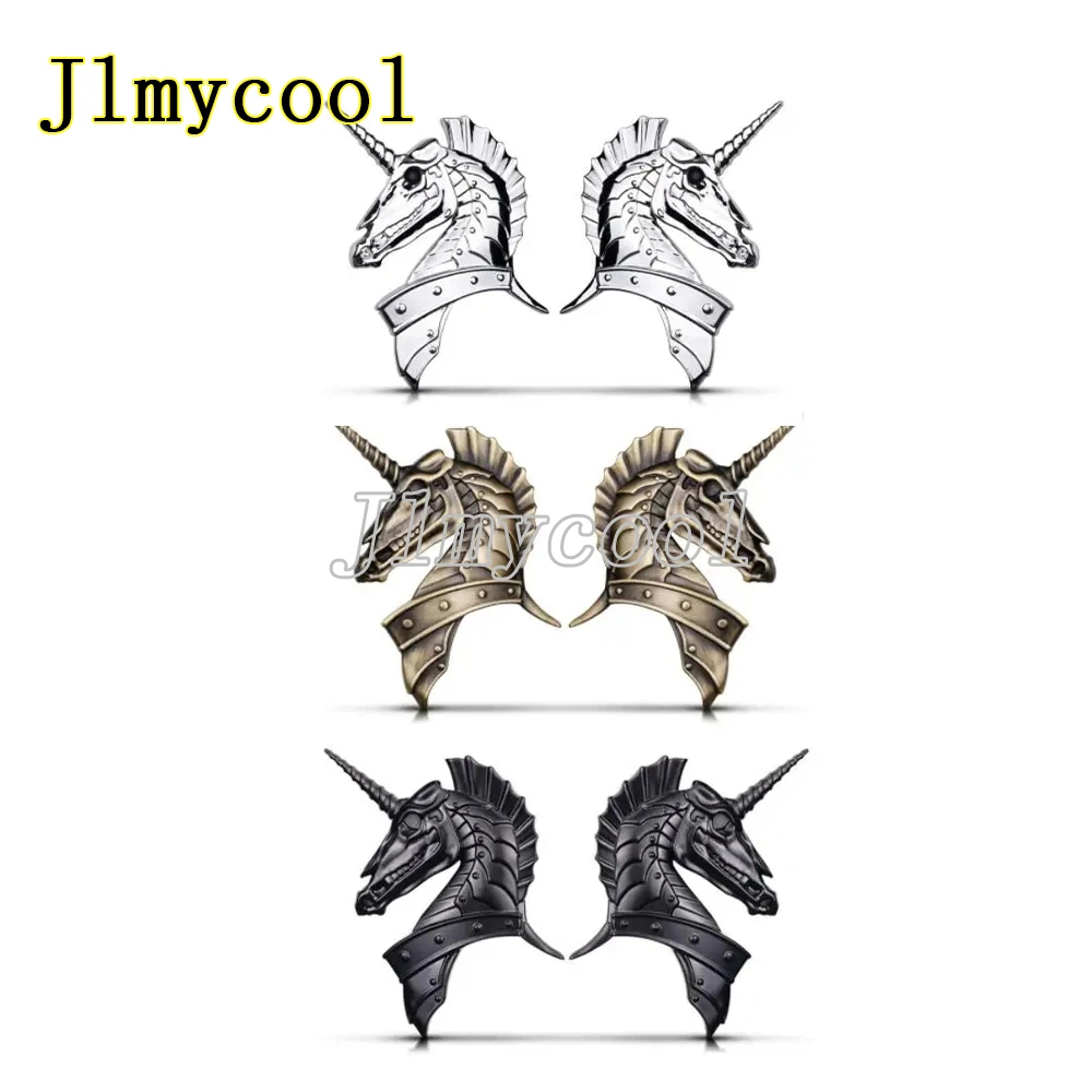 

2PCS War Horse Ancient 3D Metal Car Sticker Animal Unicorn Emblem Decor Trunk Fender Tailgate Badge Auto Styling