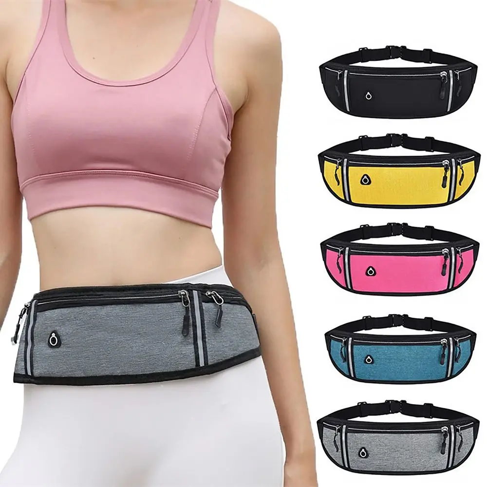 

Oxford Cloth Running Waist Bag with Reflective Tape Wear-resistant Marathon Jogging Bag Running Belt Man Fanny Pack