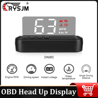 C100 OBD2 Car Auto Accessories HUD OBD Head Up Display Speedometer Consumption Projector On-board Computer for Gasoline Vehicle