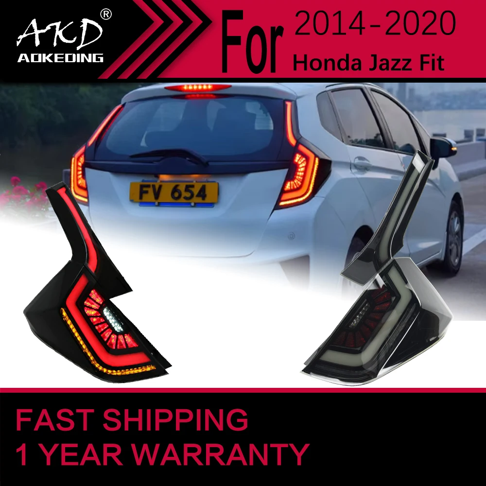 

Car Lights for Honda Jazz Fit LED Tail Light 2014-2020 Fit Rear Stop Lamp Brake Signal DRL Reverse Automotive Accessories