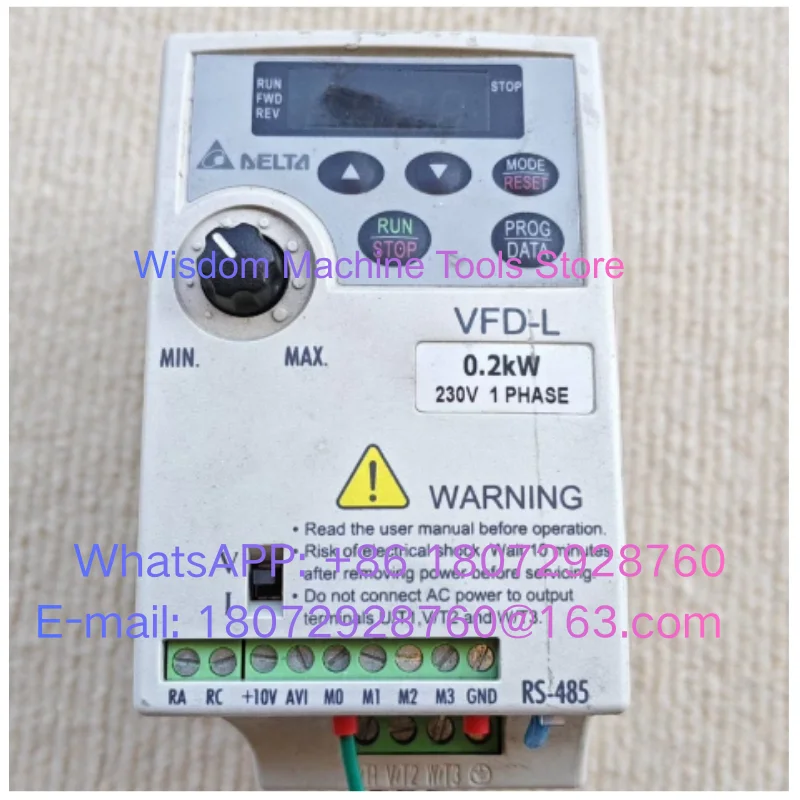 

Disassembled physical image of frequency converter VFD002L21A 0.2KW, fully functional and guaranteed to work well