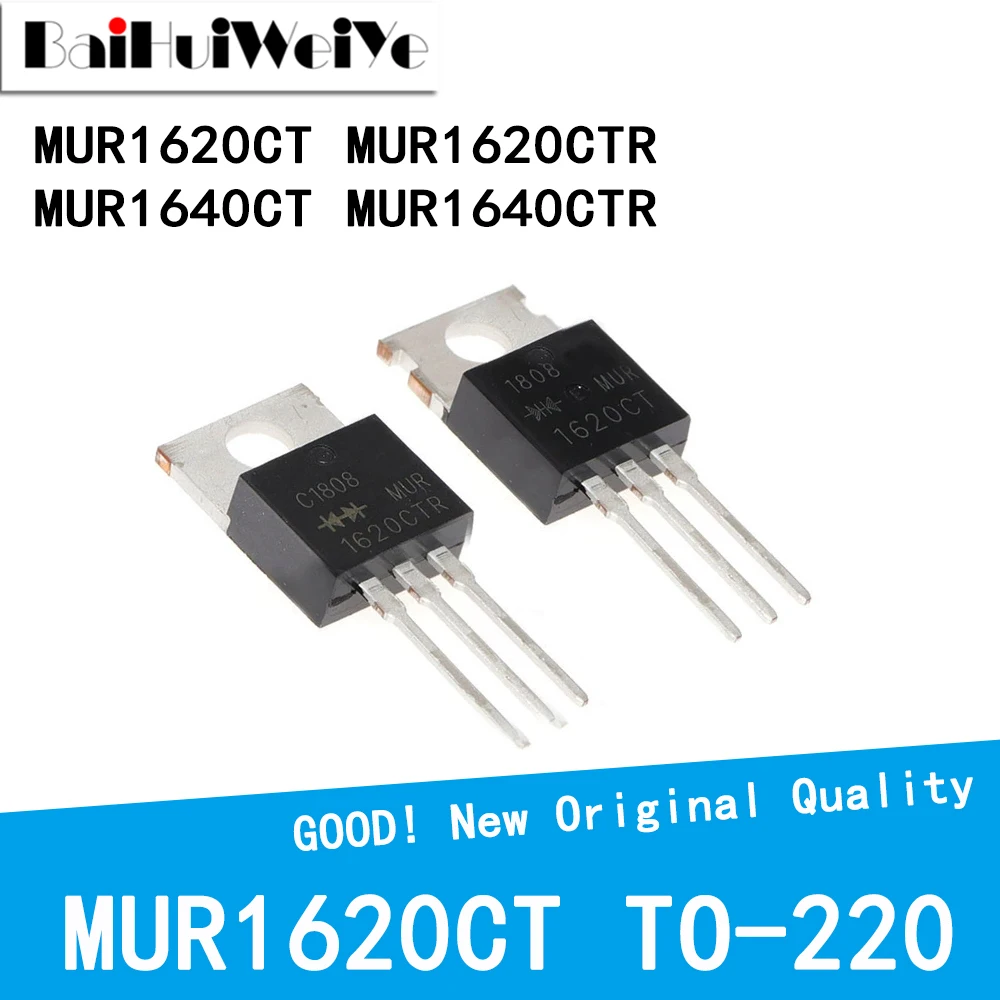 10PCS/LOT MUR1620CT MBR1620CTR MUR1640CT MBR1640CTR Fast Recovery Diode Matching Tube TO-220 New Good Quality Chipset