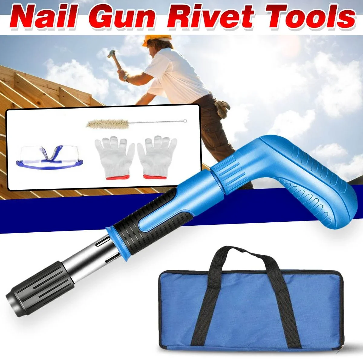 

Steel Nails Guns Rivet Tool Labor-saving Tool Low Noise Installation Tufting Gun Wall Anchor Wire Slotting Home DIY Power Tools