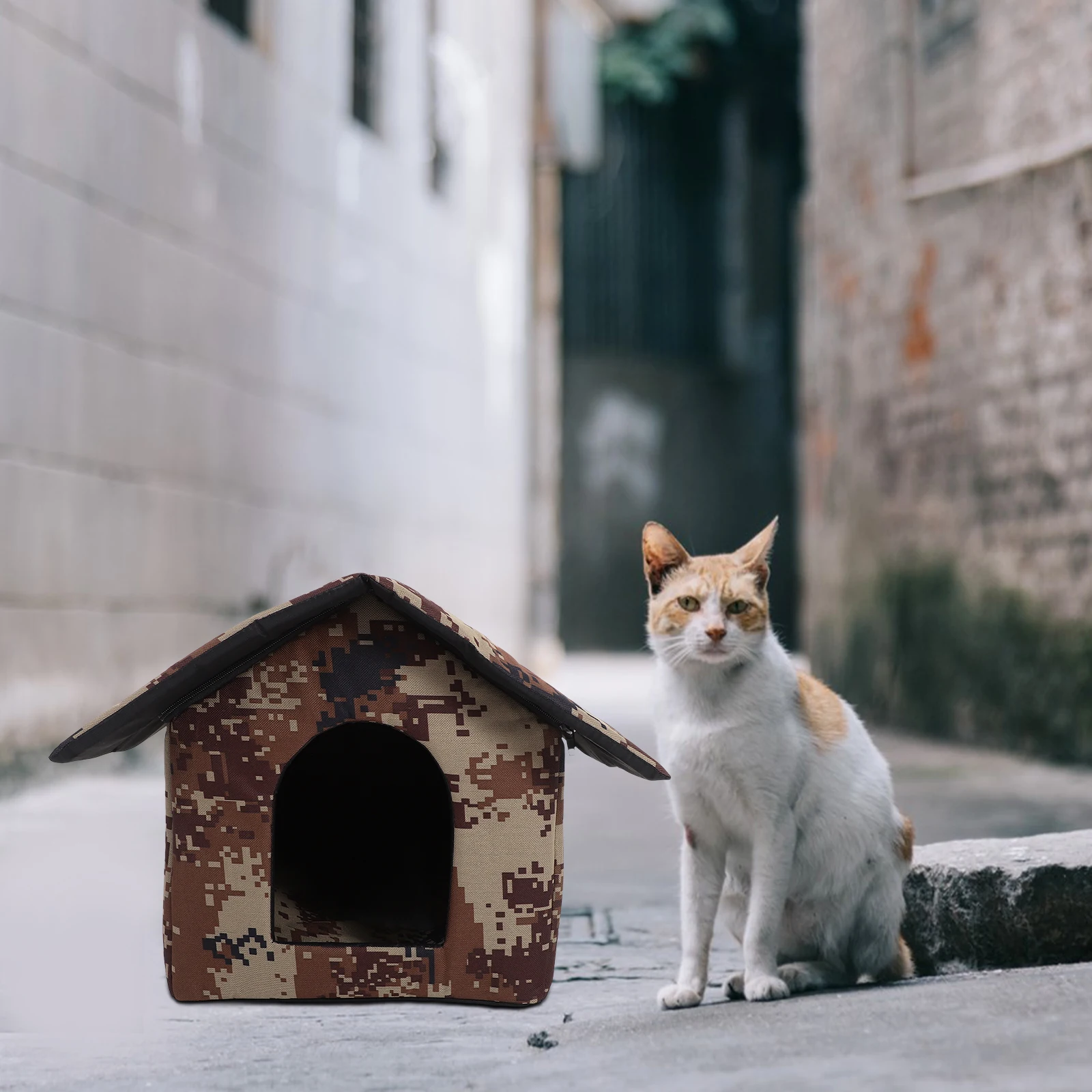 

Winter Outdoor Cat Shelter Insulated Small Cat House Weatherproof Windproof Outdoor Cat House Outdoor Shelter for Cats