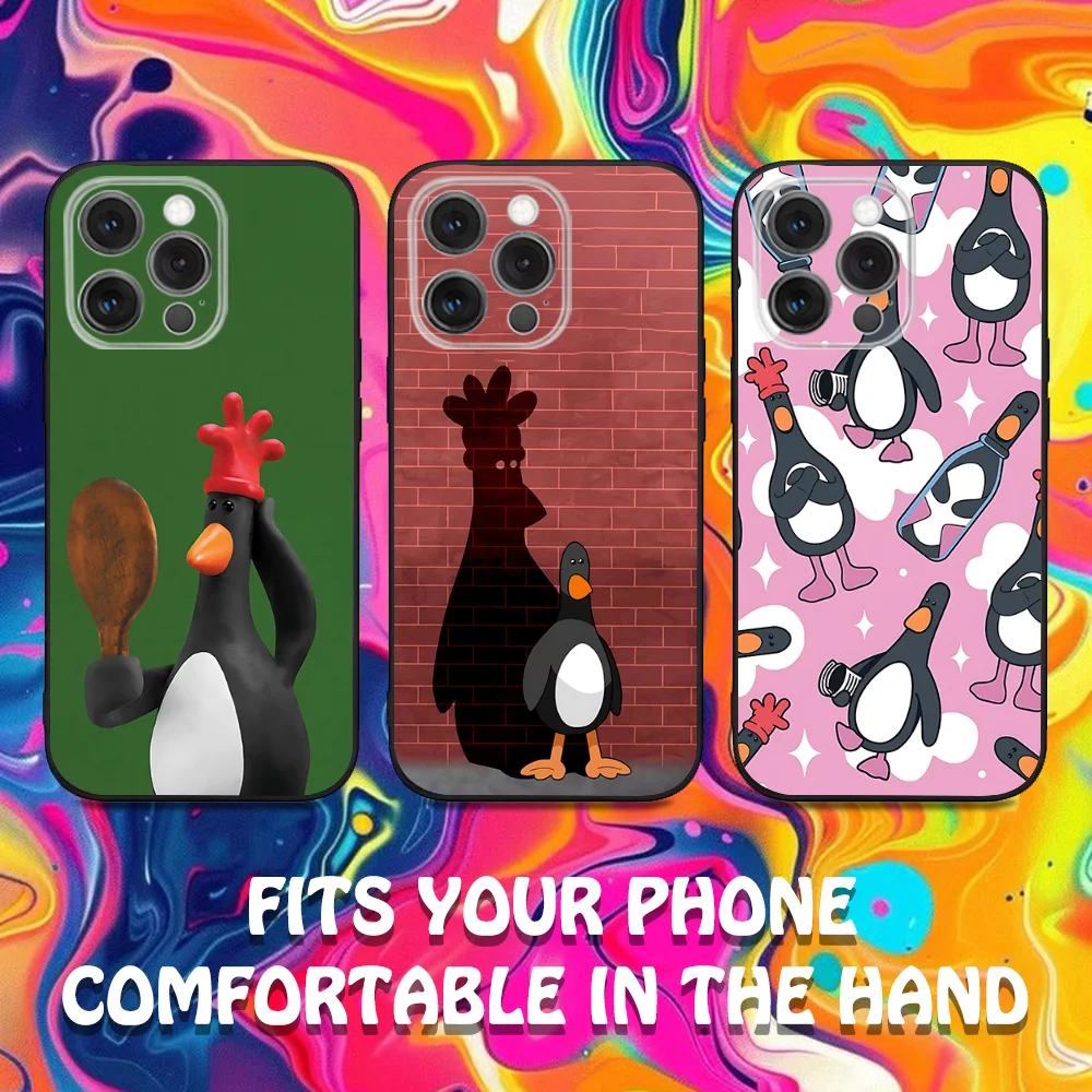 

Funny Feathers McGraw Phone Case For iPhone 16,15,14,13,12,11,Pro,Max,Plus,X,XS,XR,SE,8,7,Mini,Soft Silicone Black Case