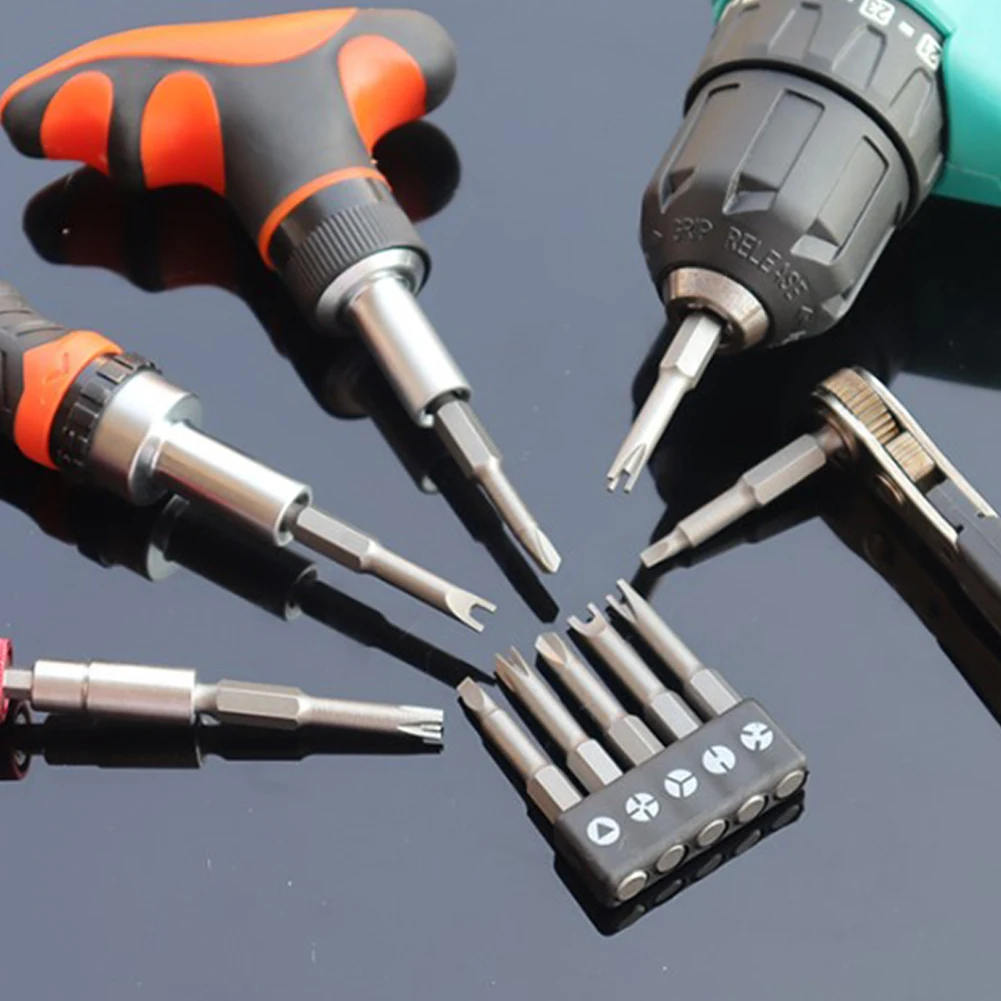 5Pcs Special-shaped Screwdriver Set 50mm U-shaped Y-Type Triângulo Inner Cross Três Pontos Screwdriver Bit Tool