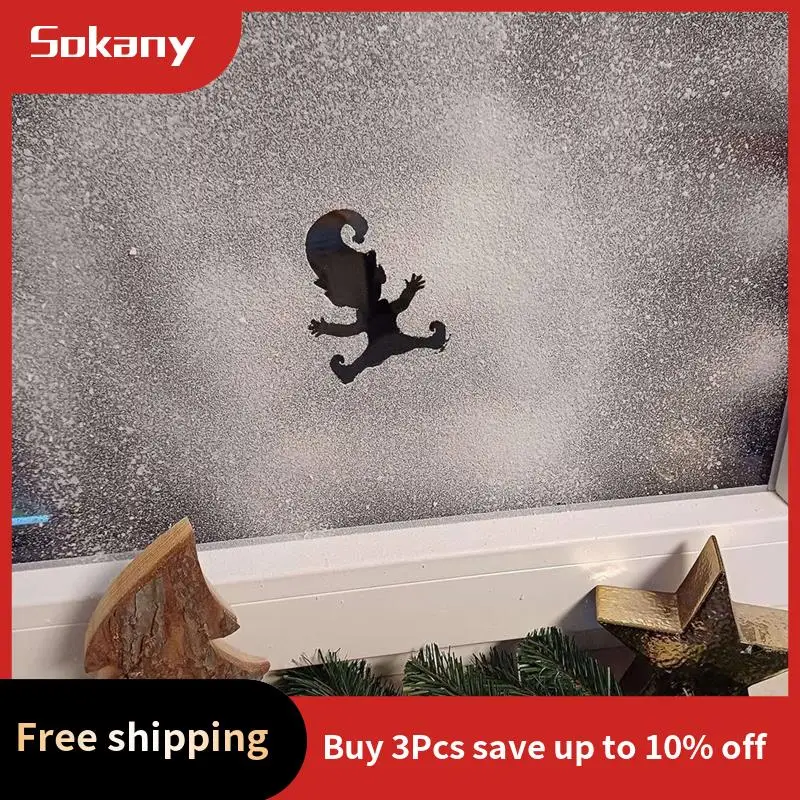 A59E-Gnome Трафарет Gnome Window Сливы гнома Рождественский шаблон следа гнома - Трафарет деревянного следа B Прочный Легкий в использовании