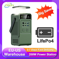 CTOLITY 200W Portable Power Station 192Wh Lifepo4 Battery for Camping Power Bank Emergency Power USB TYPE-C Port for Outdoor New