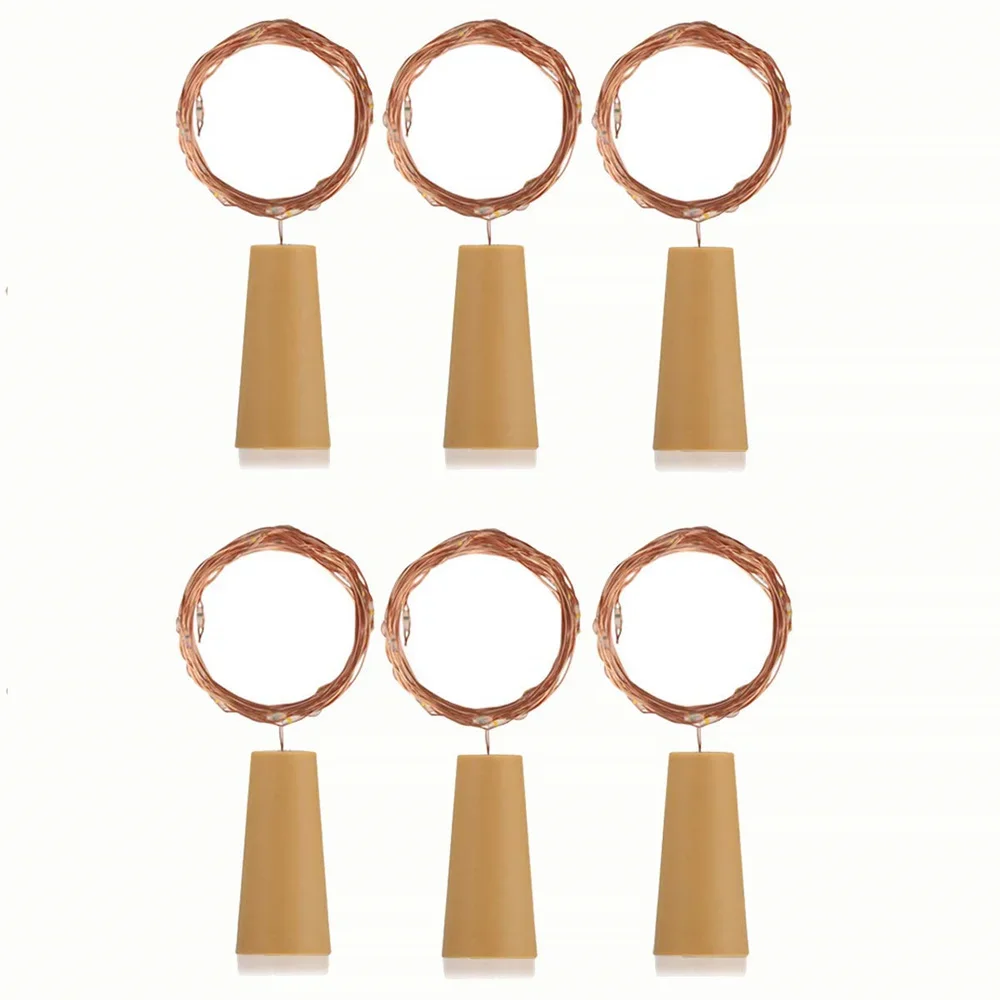 Batteria a 20 luci a LED da 2 m inclusa Lampada a luce con tappo per bottiglia di vino a forma di sughero Decorazione per feste di Natale