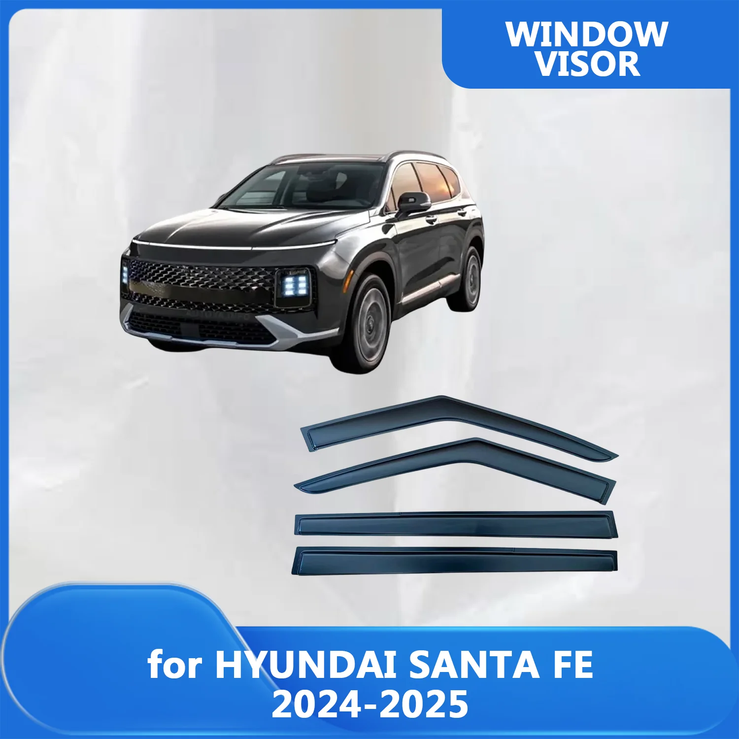 

Window Visor for HYUNDAI SANTA FE 2024-2025 Wind Deflectors Rain Guards Door Visor Vent Shades Ventvisor Exterior Parts