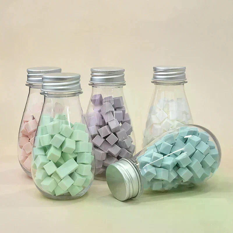 1set 100/200pcs Nail Care Gradual Pat Cotton With Clip Sponge Powder Puff Dizzy Dye Nail Art Gel Polishing Block Nail Care Tool