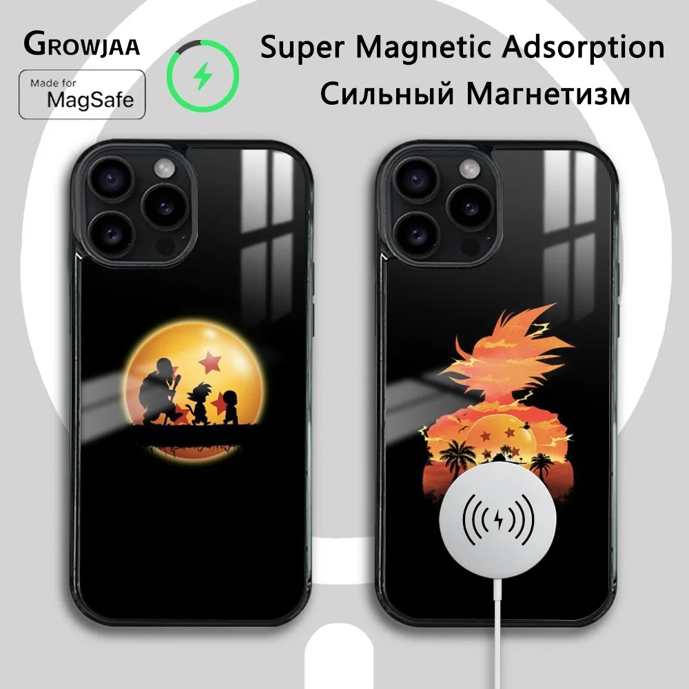 Anime D-Dragons-balls Phone Case For iPhone 16 15 14 13 12 11 Pro Max Plus Mini New Magsafe Mirror Wireless Magnetic Cover