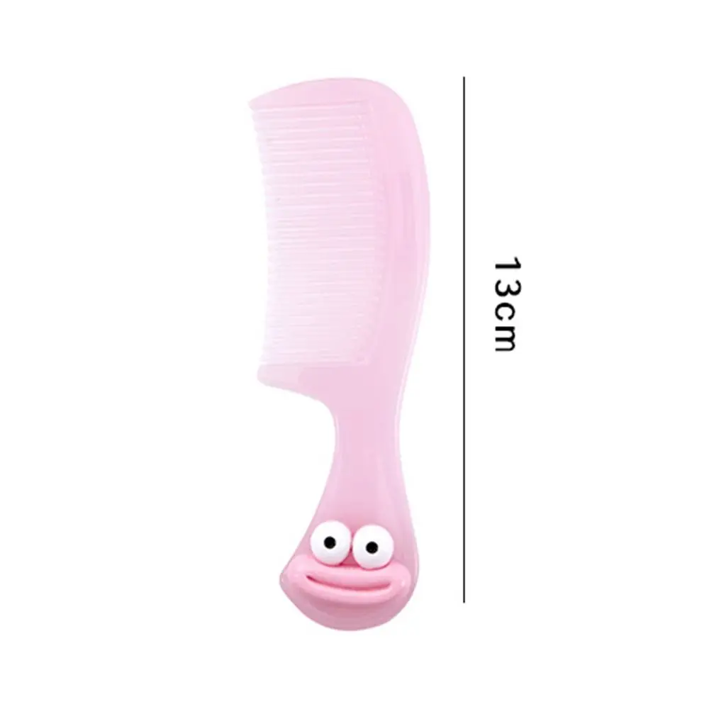 2 Pcs/bag Portable Cartoon Mini Comb Plastic Candy Color Straight Combs Anti Static Fine-toothed Hairdressing Comb Girl