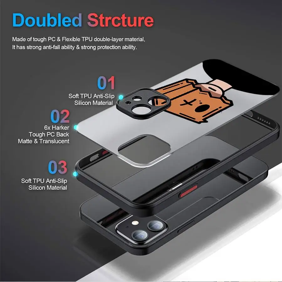 حافظة لهاتف أبل آيفون 15 16 17 14Plus 13 Mini XS Max 12 13 11 Pro Max 7 8 نمط رجل ورقي كرتوني