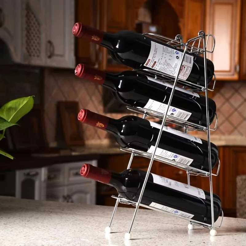 

Modern European home decoration wine rack creative red decoration solid wood simple style bottle rack cabinet