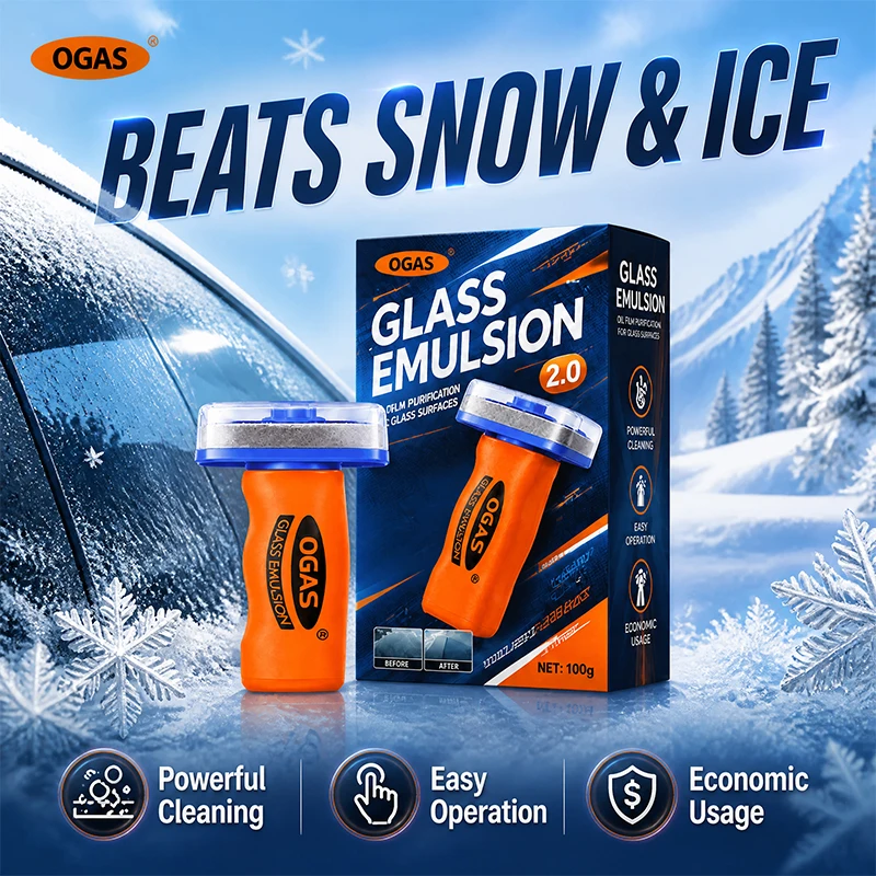 Glass Emulsion Gen 2 Car Glass Oil Film Remover 100g Anti-Fog Snow Ice Ready Cleaner for Windshield Side Window Rearview Mirror