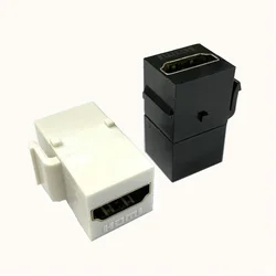 Straight HDMI-Compatible 1.4 Snap-in Female To Female F/F Keystone Jack Coupler Adapter for Wall Plate White