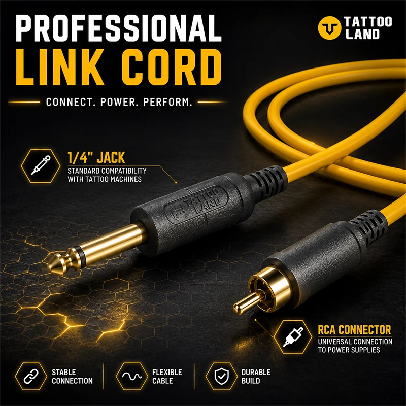 LINK Professional Tattoo Clip Cord Stable Power Connection Universal Cable For Tattoo Power Supply Tattoo Machine Accessories