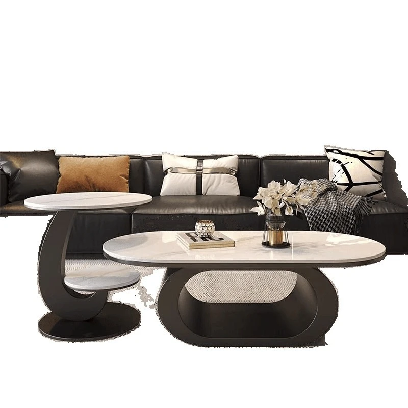 

Italian minimalist new rock slab coffee table, simple living room and home
