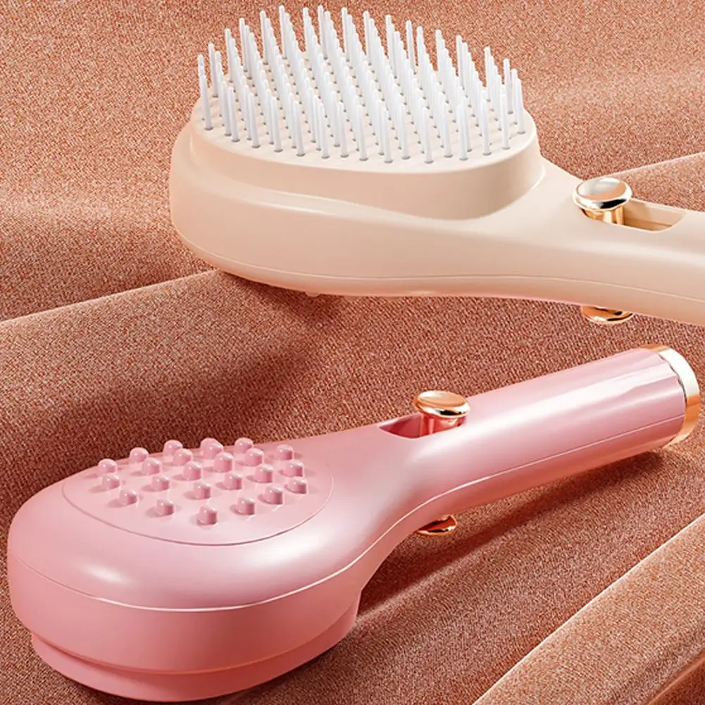 Portable Telescopic Comb White Pink Blue Scalp Massage Brush Self-Cleaning Hair Comb Women Salon Styling Tool Compact Magic Comb