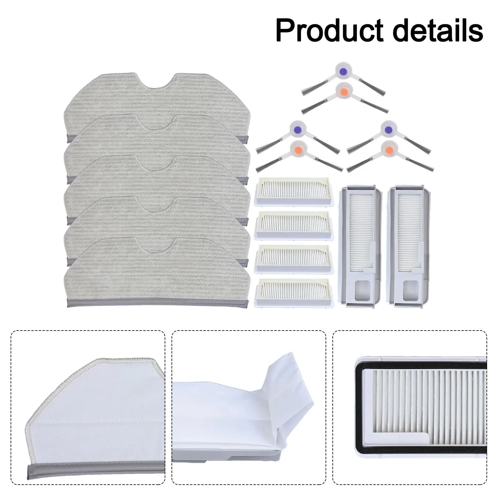 

Cleaning Accessories Filter Mop Cloth Convenient Dust Bags Filter Paper Effective Mop Cloths Premium Materials