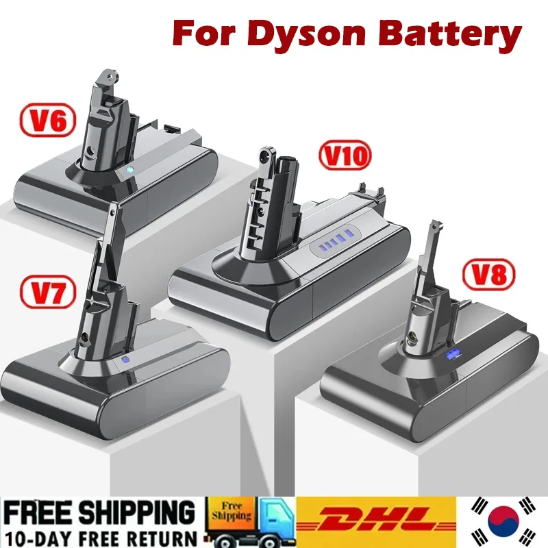 

Vacuum Cleaner rechargeable Battery for Dyson V6 V7 V8 V10 11 Series SV07 SV09 SV10 SV12 DC62 Absolute Fluffy Animal Pro Bateria