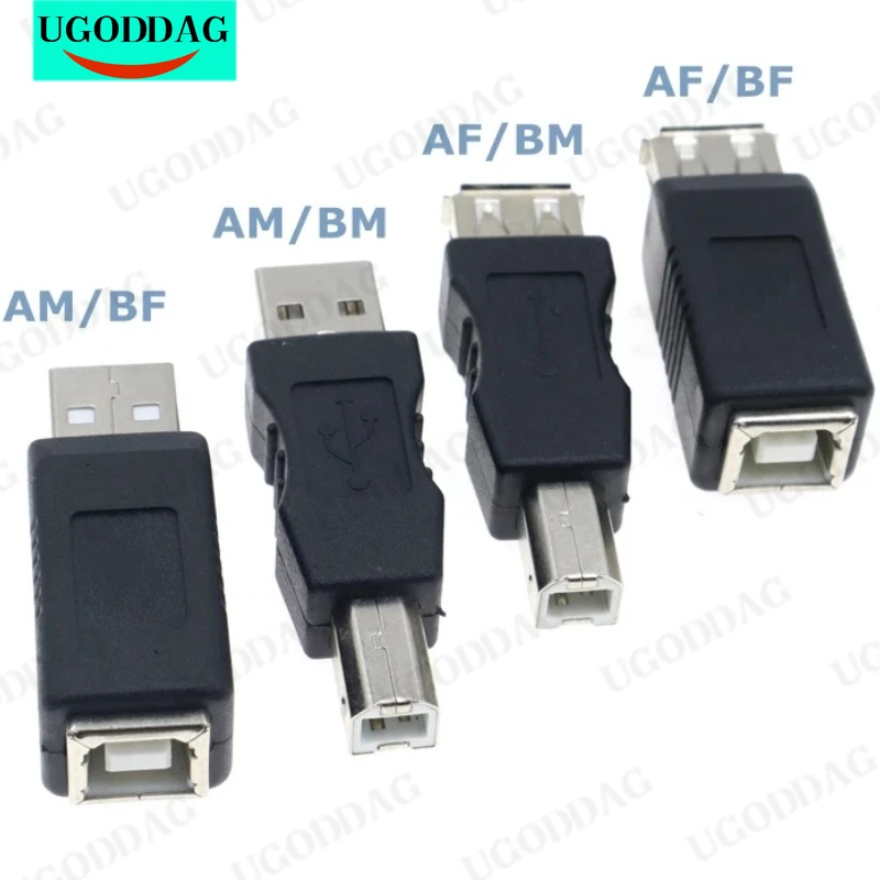 Лучшая-цена-usb-20-Тип-a-Женский-на-Тип-b-Мужской-Принтер-Сканер-Адаптер-Конвертер-Разъем-Никелированный-Адаптер-Электроника