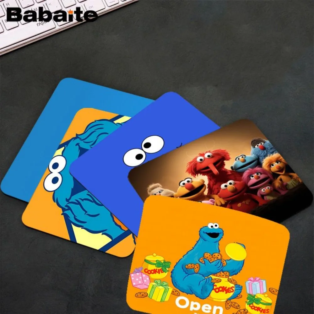 S-Sesame Street  Mousepad INS Tide Small Office Student Gaming Thickened Large Writing Pad Non-slip Cushion Mouse Pad