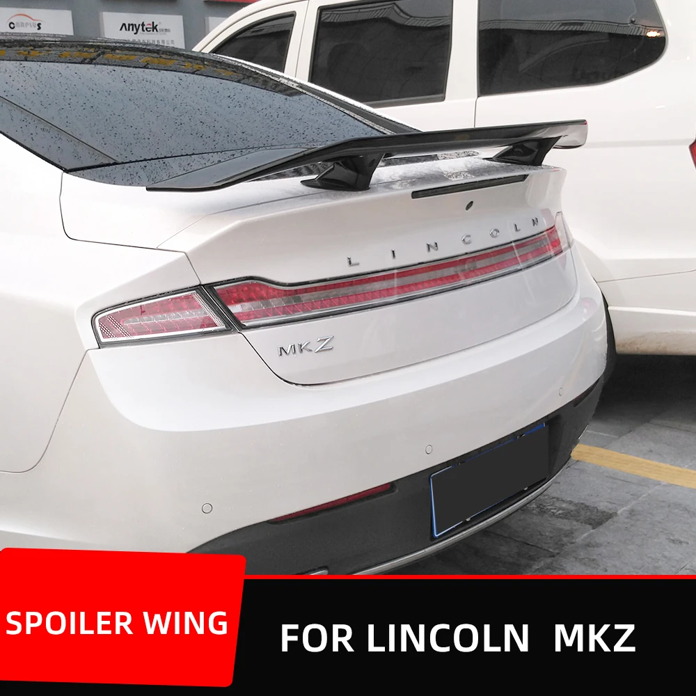 

Rear Trunk Lid Boot Spoiler Wings For Lincoln MKZ 2014 15 16 17 18 Sedan 4 Door 135CM Car Tuning Style ABS Plastic Accessories