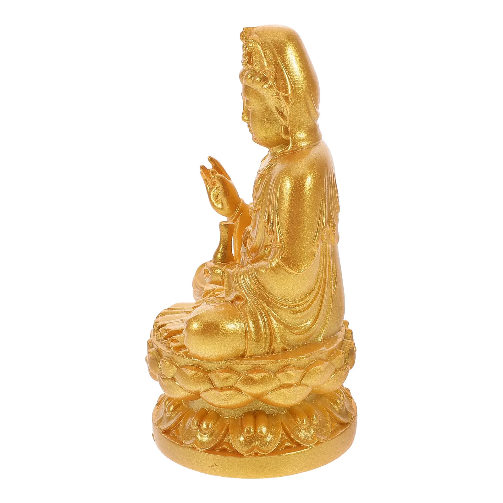 Resin Guan Yin Statue Buddhist Resin Home Decoration Indoor Tabletop Zen Meditation Spiritual Decor