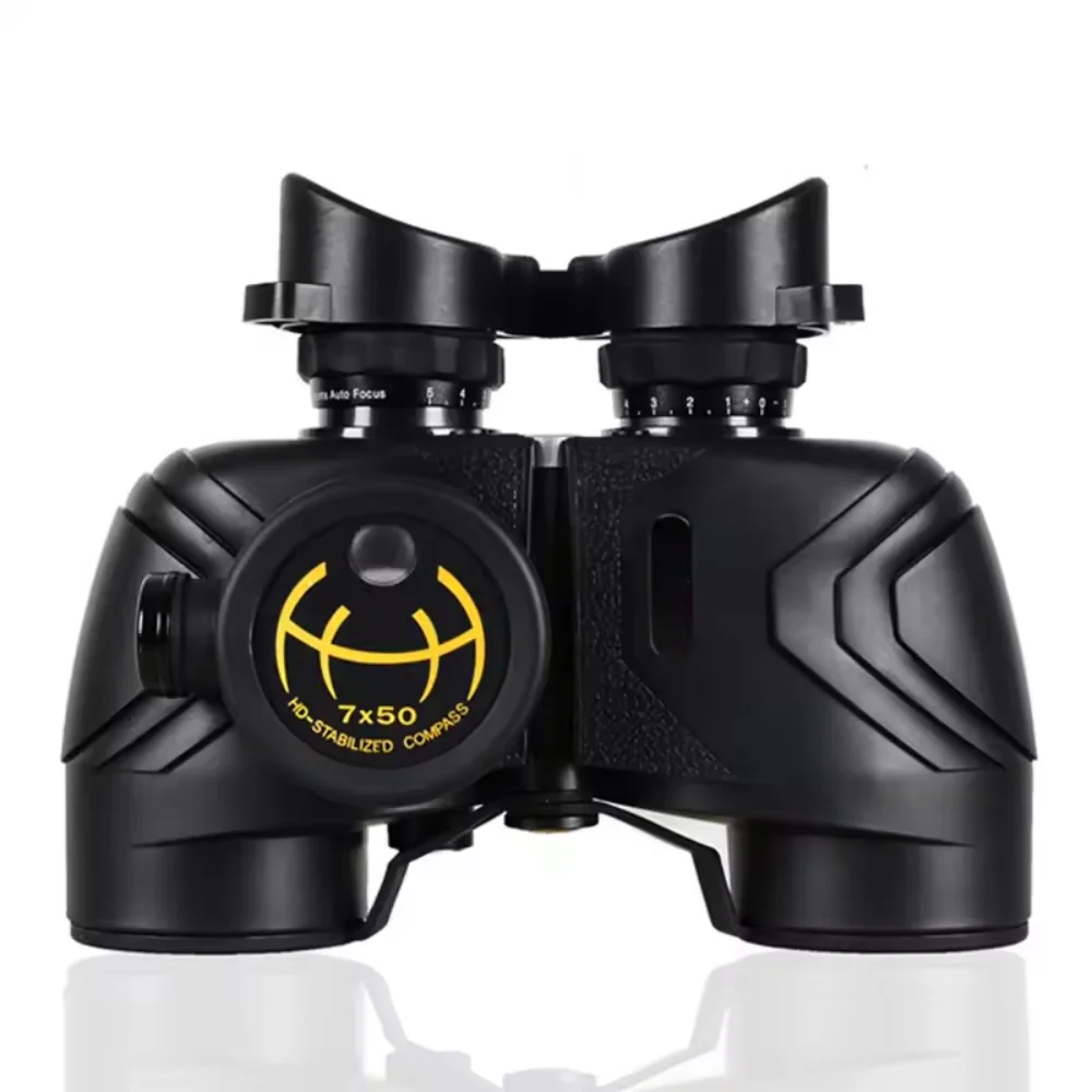7x50 Binoculars Waterproof Fogproof with Bak4 Prism FMC Coating Electronic Compass Ranging Reticle for Outdoor Sports Travel