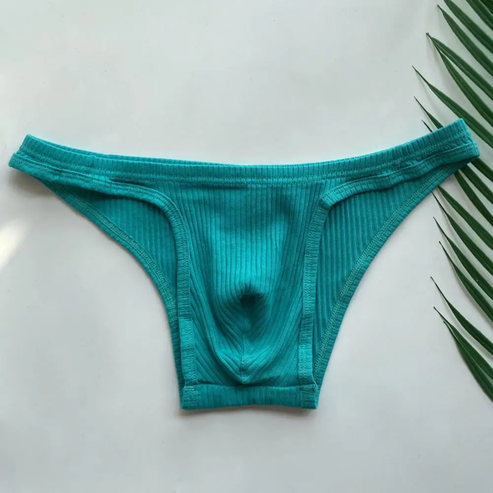 Underwear Trendy Pure Color Men Underpants Soft Men Briefs Solid Color Inner Wear Garment