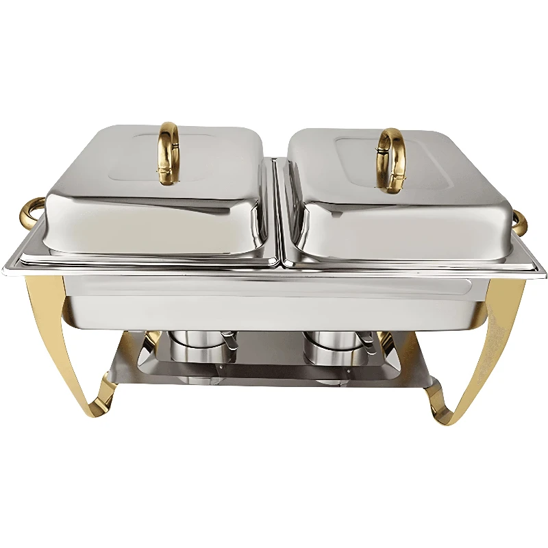 

Stainless Steel Insulation Pot Buffet Food Heater Foldable Set