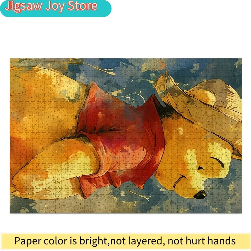 디즈니 곰돌이 푸 포스터 및 퍼즐 1000개 |   생생한 색상, 튼튼한 두꺼운 카드지, 성인과 청소년 가족 활동에 이상적