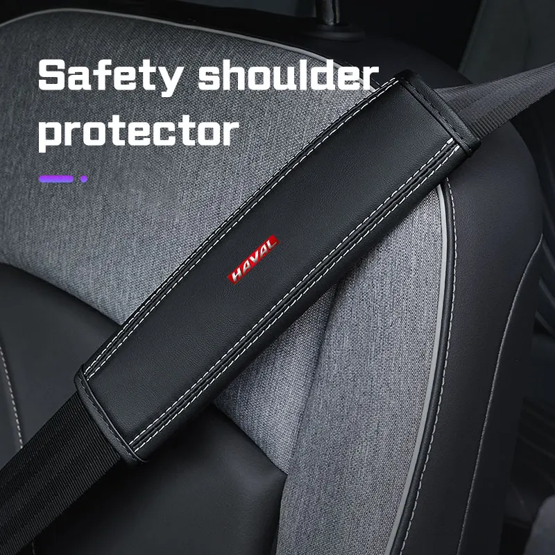 

Leather Car Seat Belt Shoulder Cover Accessories For Haval M6 F7 Jolion H6 Dargo H2 FX7 H9 H3 H5 H1 H7 Safety Belt Protector Pad