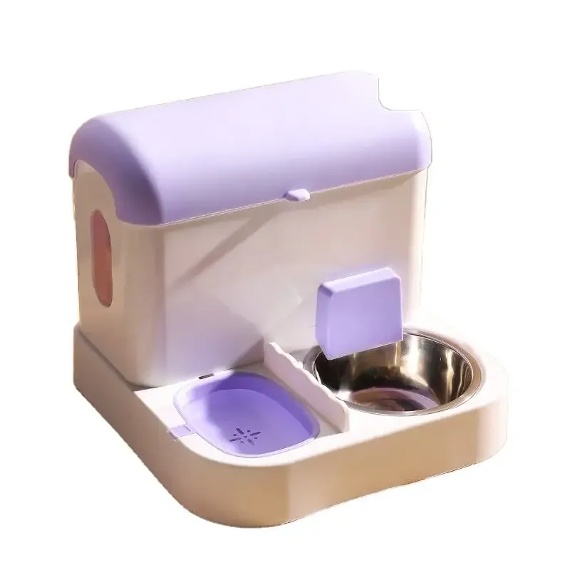 

Automatic Cat Feeding and Water Feeding Device Dog Bowl Cat Basin 2-in-1 Water Dispenser Cat Bowl Pet Supplies