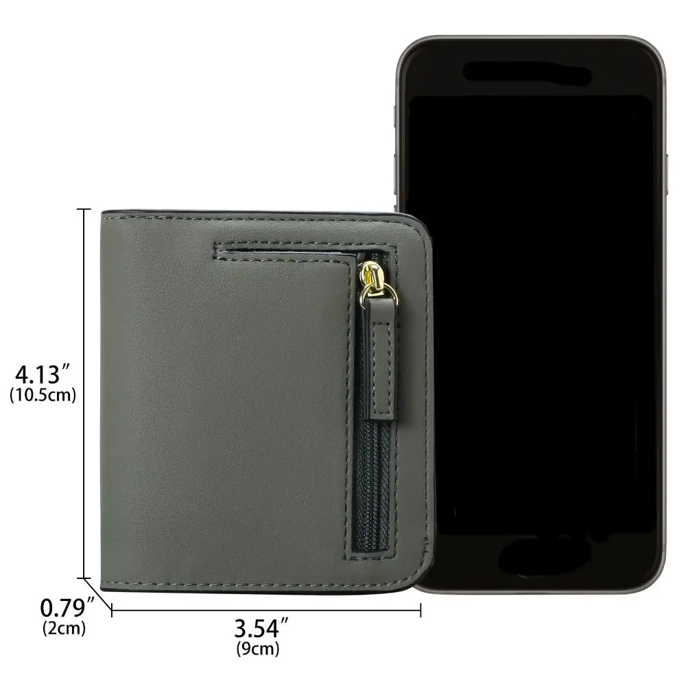 Card Storage Bag PU Women's Short Wallet Short Clutch Zipper Printed Card Bag Multi Slot Portable PU Leather Card Holder Outdoor