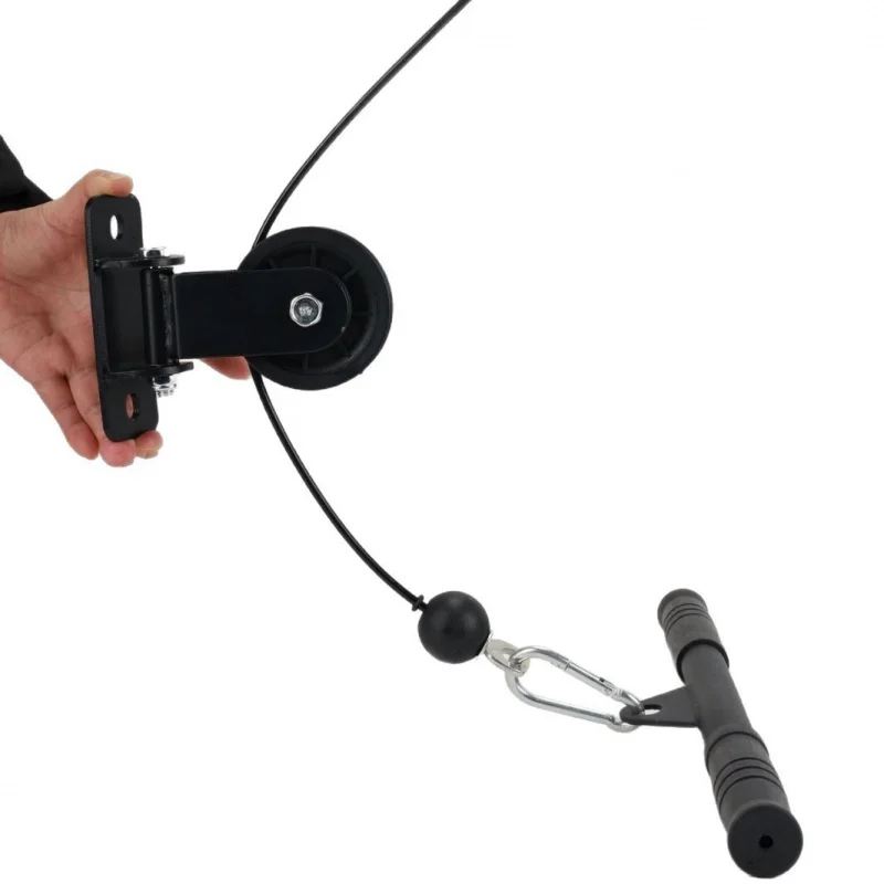 Kabelzug-Rollensystem mit 360-Grad-Rotation, Tragkraftrolle mit Aufhängegurten & Karabiner, Geräuscharmes Fitnessgeräte-Zubehör