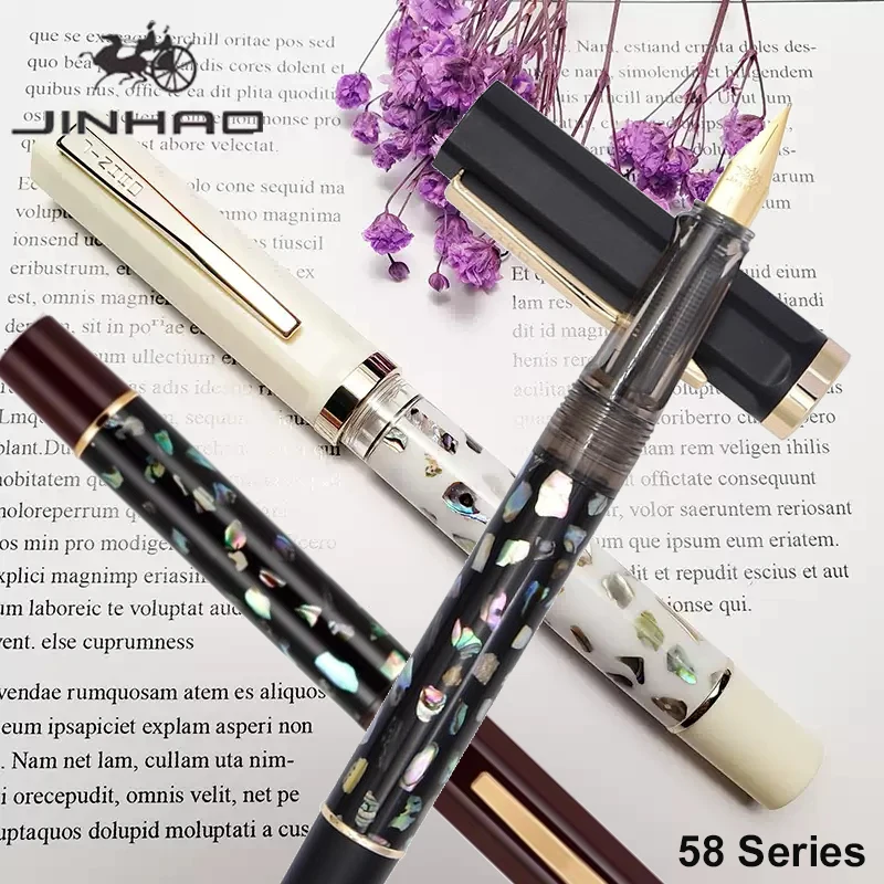 

Перьевые ручки Jinhao с резным корпусом, эргономичным дизайном, иридиевым пером, легкой заправкой (сак/конвертер), практичностью и эстетикой. Канцелярские товары.