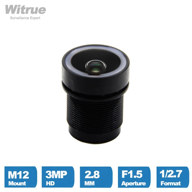 Witrue Starlight obiektywy kamery przemysłowej 3MP 2.8mm przysłona F1.5 obiektywy do SONY IMX290/291/307/327 słabe oświetlenie CCTV AHD IP Camera