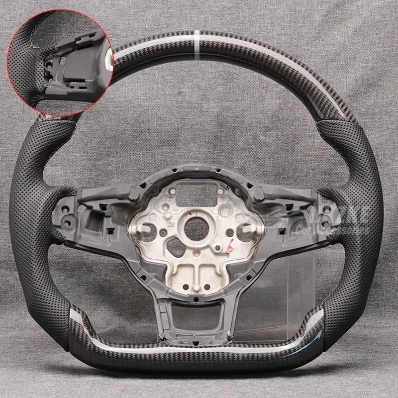 Koolstofvezel Stuurwiel Leer Alcantara Voor Volkswagen Golf 7 7.5 GTI GTD GTE R 2013-2020 Polo GTI Tiguan passat DSG