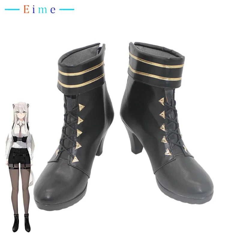 Shishiro Botan Cosplay Shoes Halloween Carnival Boots VTuber Cosplay Prop PU Leather Shoes Custom Made