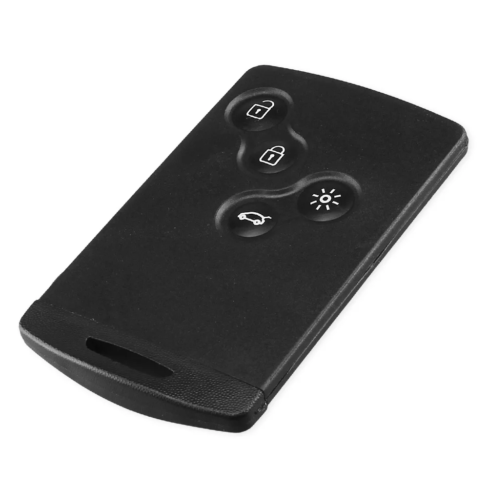 KEYYOU Remote Smart Card Key Case For Renault Laguna Clio Koleos Key Shell Smart Card 2/3/4 Button WIth Insert Small Key Blade