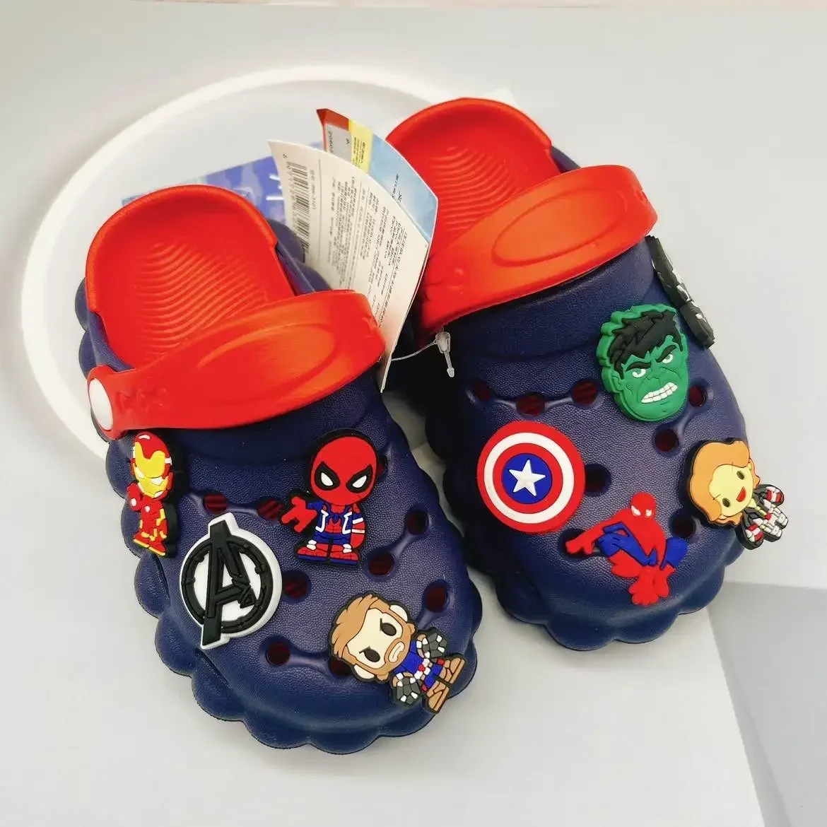 Marvel Super Hero Series Shoe Buckle Q Version DIY Croc Charms Accessories Sneakers Decoration Kids Party X-mas Birthday Gifts