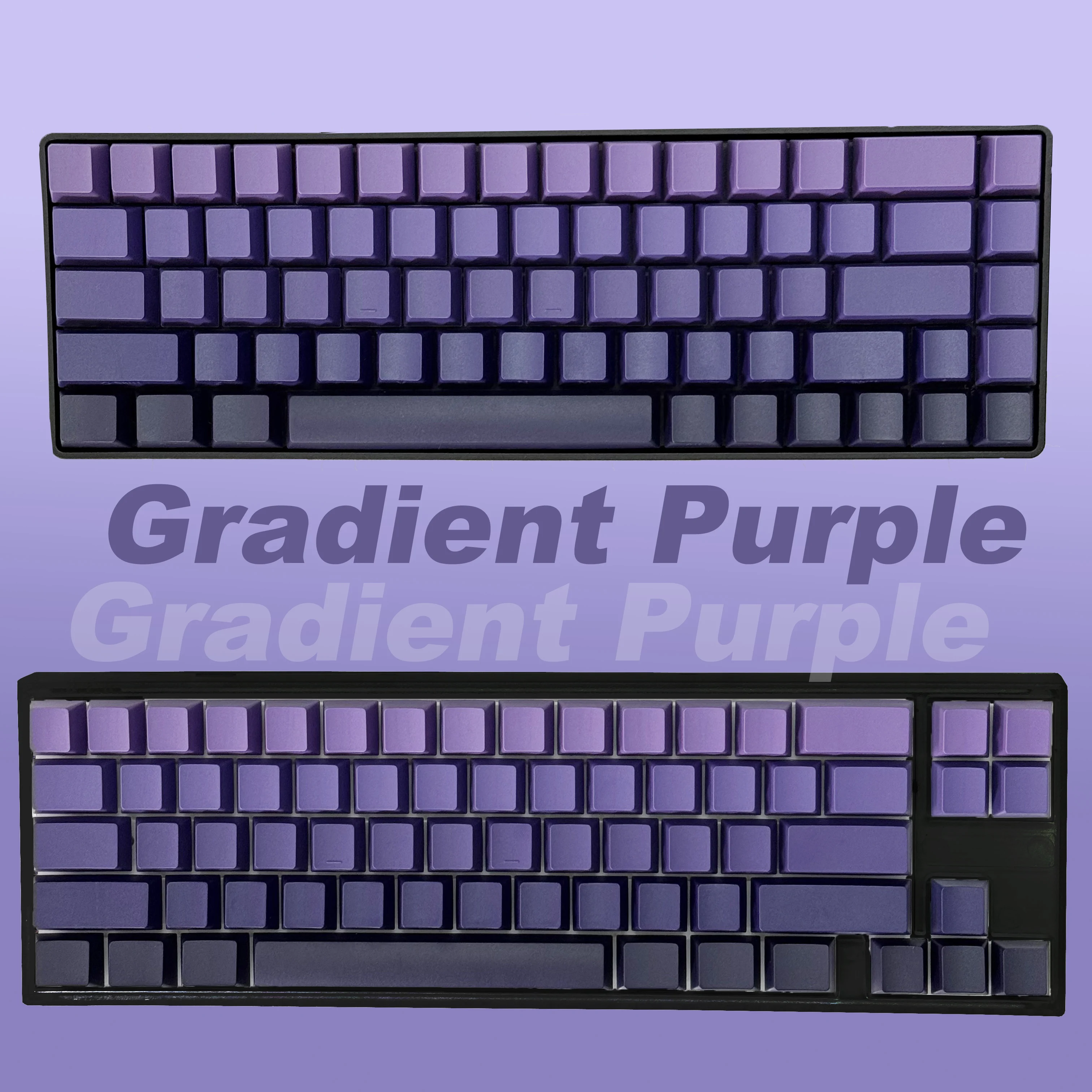 Gradient Side Print Shine-Through Keycaps OEM Profile PBT Full Set for 60% 65% 75% TKL 96% 98% 100% Layouts Mechanical Keyboard